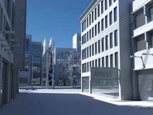 3d city street 3D मॉडल