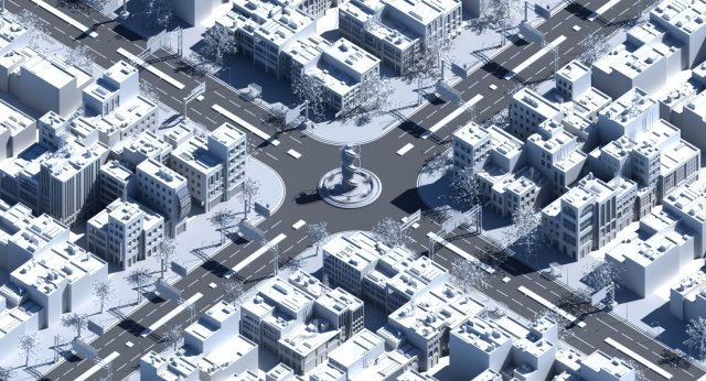 3d city street 3D मॉडल .c4d .max .obj .3ds .fbx .stl .blend 