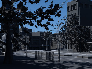 3d city street 3D मॉडल