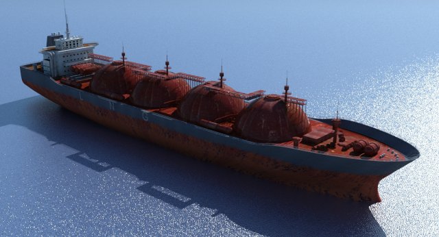 3d lng tanker 3D Model .c4d .max .obj .3ds .fbx .stl .blend 