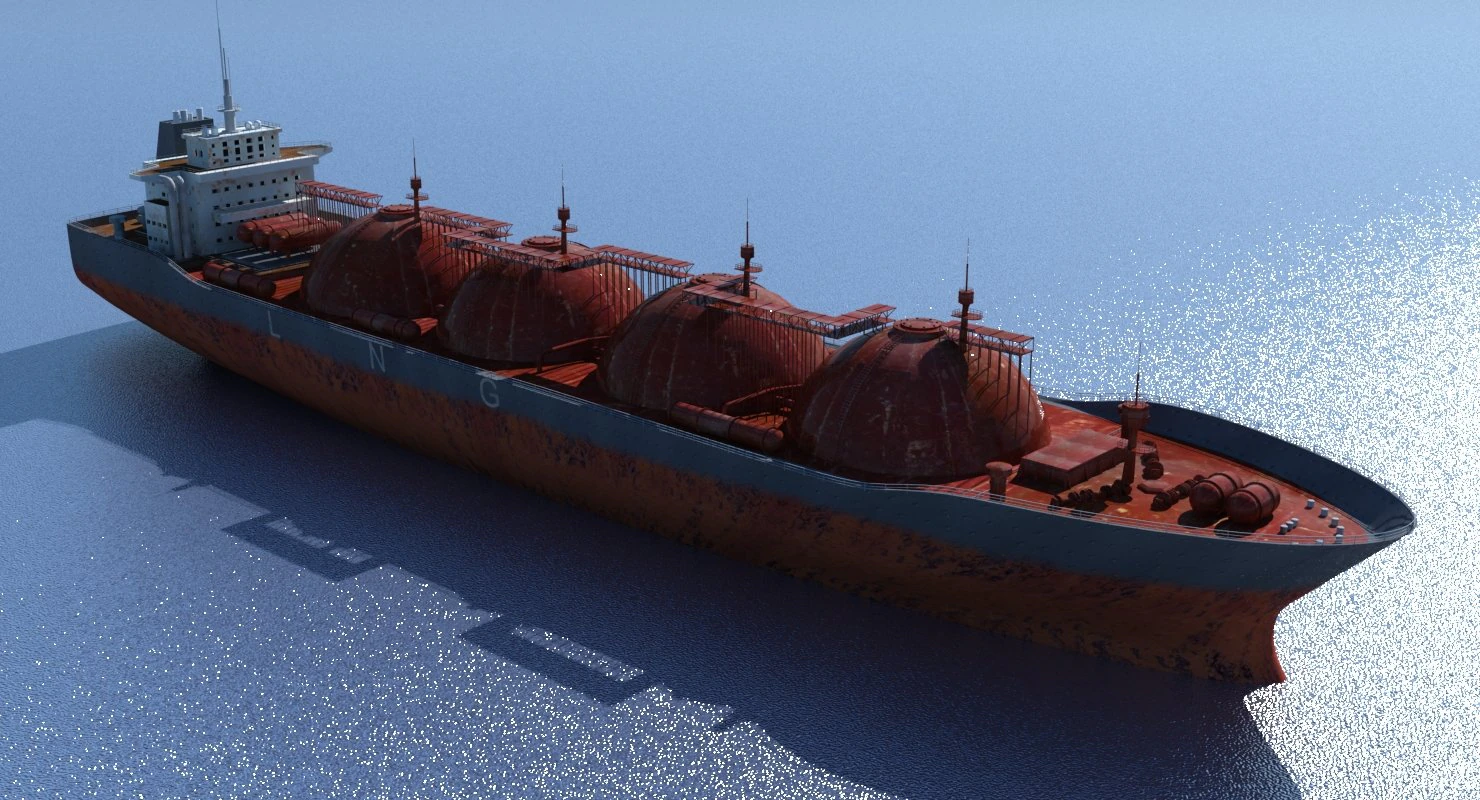 3d lng tanker 3D Model .c4d .max .obj .3ds .fbx .stl .blend