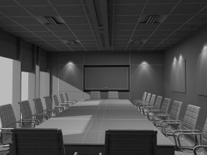 3d boardroom scene 3D Model