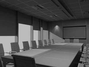 3d boardroom scene 3D Model