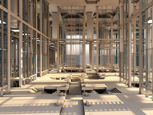 futuristic interior 10 3D Model