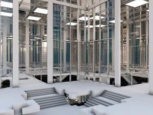 futuristic interior 10 3D Model