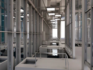 futuristic interior 10 3D Model