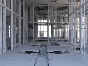 futuristic interior 10 3D Model