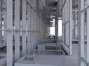 futuristic interior 10 3D Model
