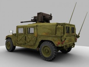 hmr with m242 bushmaster 3D 모델