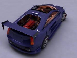 vector concept car 3D Model