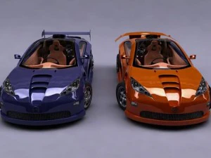 vector concept car 3D Model