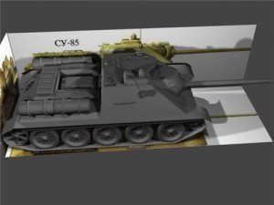 su-85 Model 3D
