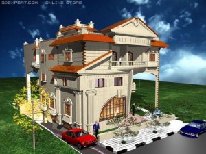 villa 1 3D 모델