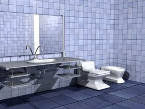 high poly toilet 3D 모델