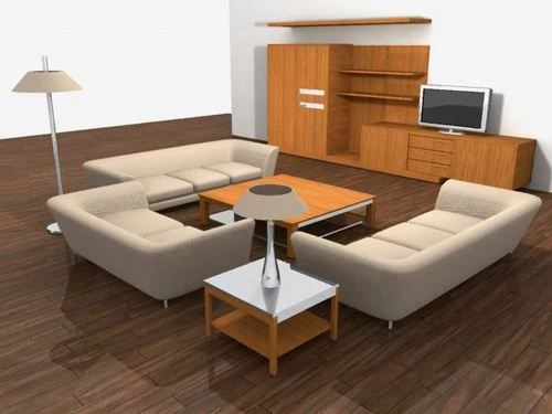 modern livingroom 3D Model .c4d .max .obj .3ds .fbx .stl .blend 