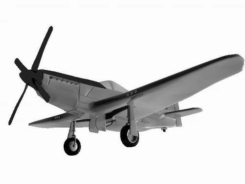 p-51 mustang 3D Model .c4d .max .obj .3ds .fbx .stl .blend 