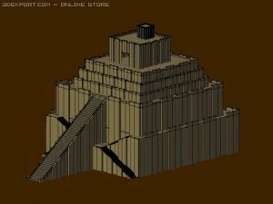 ziggurat of babylon 3D Model