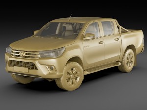 toyota hilux 2016 double cab 3D मॉडल