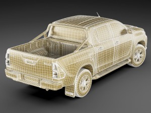 toyota hilux 2016 double cab 3D मॉडल