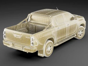 toyota hilux 2016 double cab 3D Model