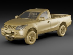mitsubishi l200 triton 2015 single cab 3D Модель