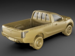 mitsubishi l200 triton 2015 single cab 3D Модель