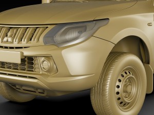 mitsubishi l200 triton 2015 single cab 3D Модель