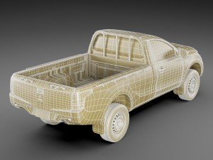 mitsubishi l200 triton 2015 single cab 3D Модель