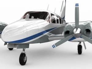piper pa-34 seneca v 3D-Modell
