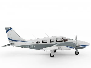 piper pa-34 seneca v 3D Model