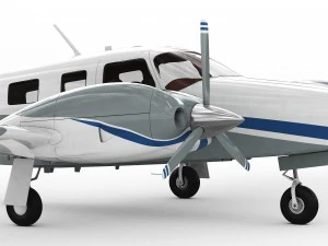 piper pa-34 seneca v 3D Model