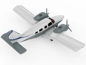 piper pa-34 seneca v 3D Model