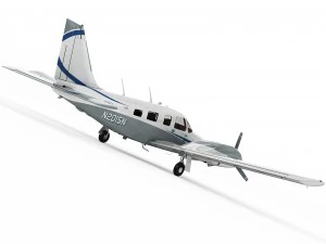 piper pa-34 seneca v 3D Model
