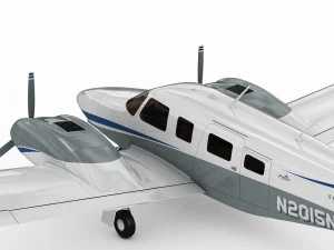 piper pa-34 seneca v 3D Model