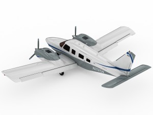 piper pa-34 seneca v 3D-Modell