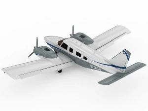 piper pa-34 seneca v 3D Model