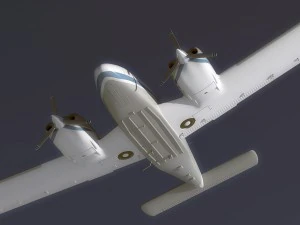 piper pa-34 seneca v 3D Model