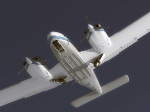 piper pa-34 seneca v 3D-Modell
