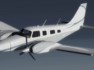 piper pa-34 seneca v 3D-Modell