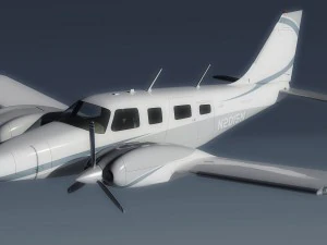 piper pa-34 seneca v 3D Model