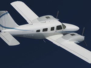 piper pa-34 seneca v 3D-Modell