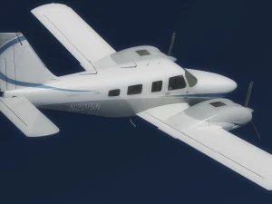 piper pa-34 seneca v 3D Model