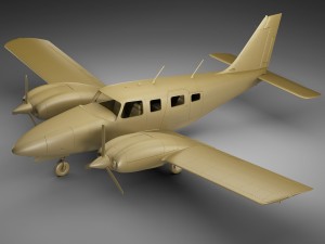 piper pa-34 seneca v 3D-Modell