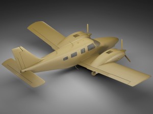 piper pa-34 seneca v 3D-Modell