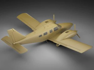 piper pa-34 seneca v 3D Model