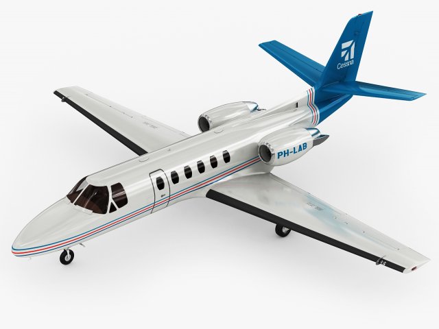 cessna 550 citation ii 3D Модель .c4d .max .obj .3ds .fbx .stl .blend 