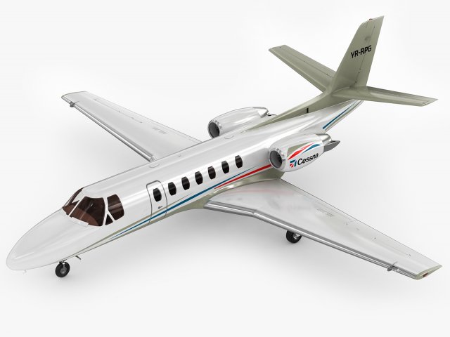 cessna 560 citation v 3D Model .c4d .max .obj .3ds .fbx .stl .blend 