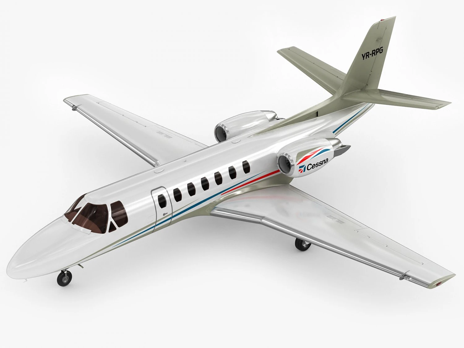 cessna 560 citation v 3D Model .c4d .max .obj .3ds .fbx .stl .blend 