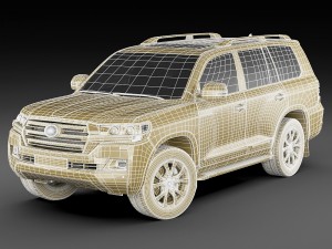 toyota land cruiser 2016 Modello 3D