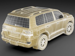 toyota land cruiser 2016 Modello 3D